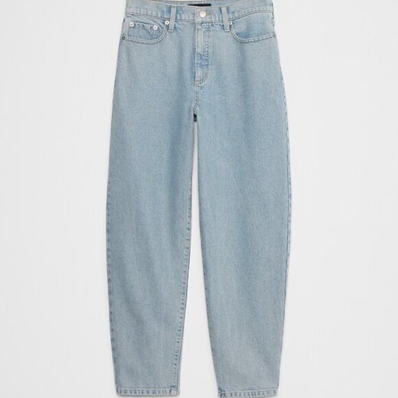 Banana Republic Factory Slim Barrel High-Rise Jeans | Light Wash | Size 33 | NWT - Picture 4 of 4